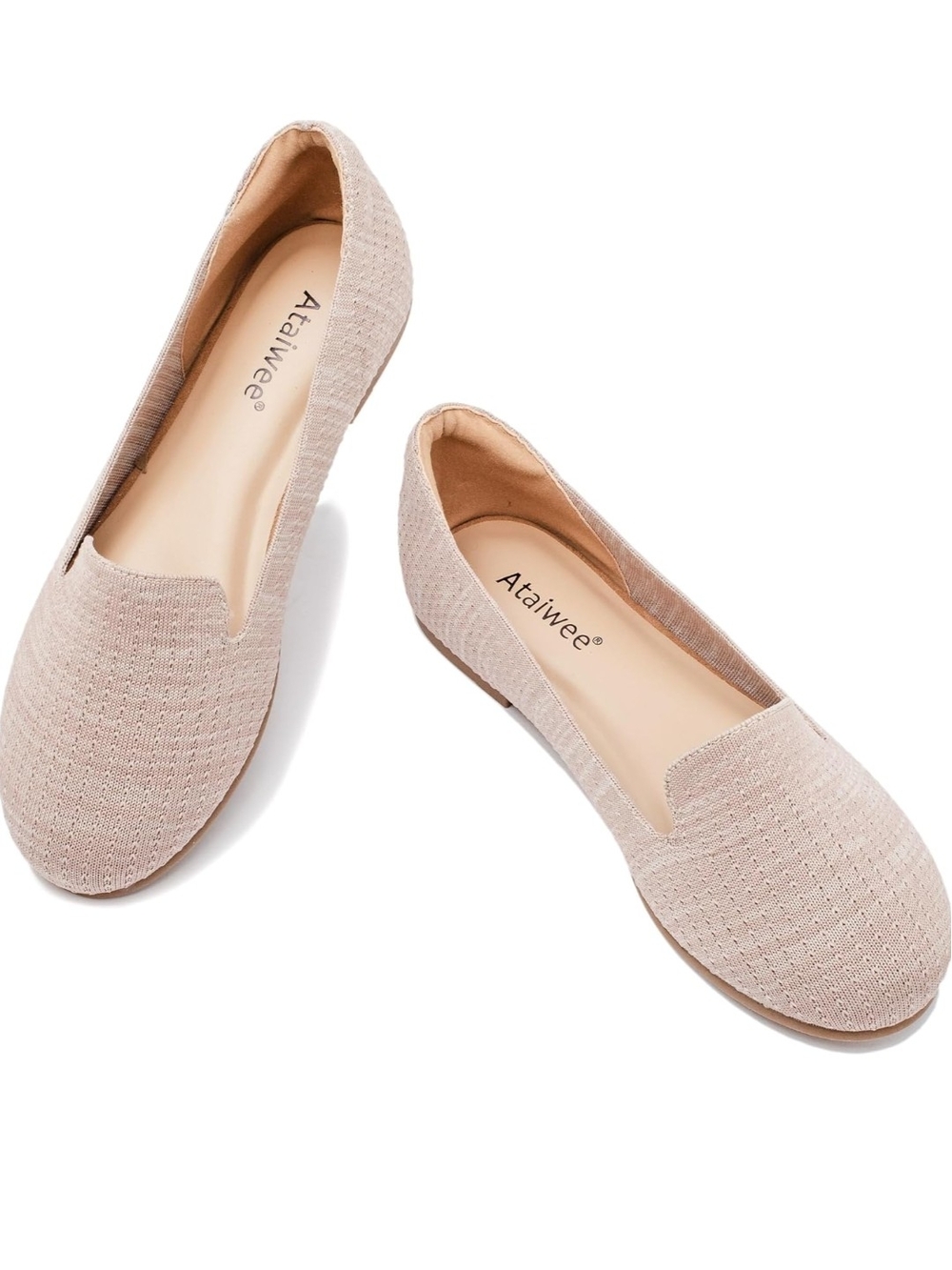 Women's Beige Slip-On Flats